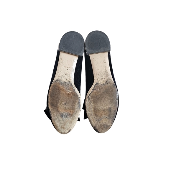 Miu Miu Juwel-heel Patent bow velvet flat very dark Neavy blue almost black 37/5 - Picture 6 of 7